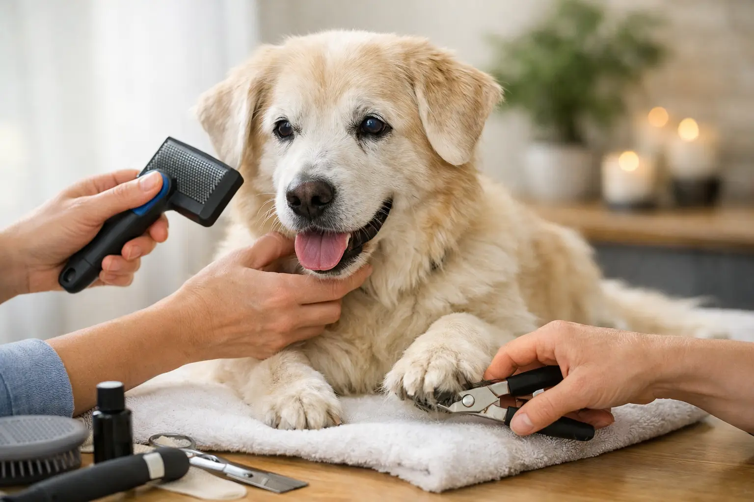 Grooming for Senior Dogs at Home