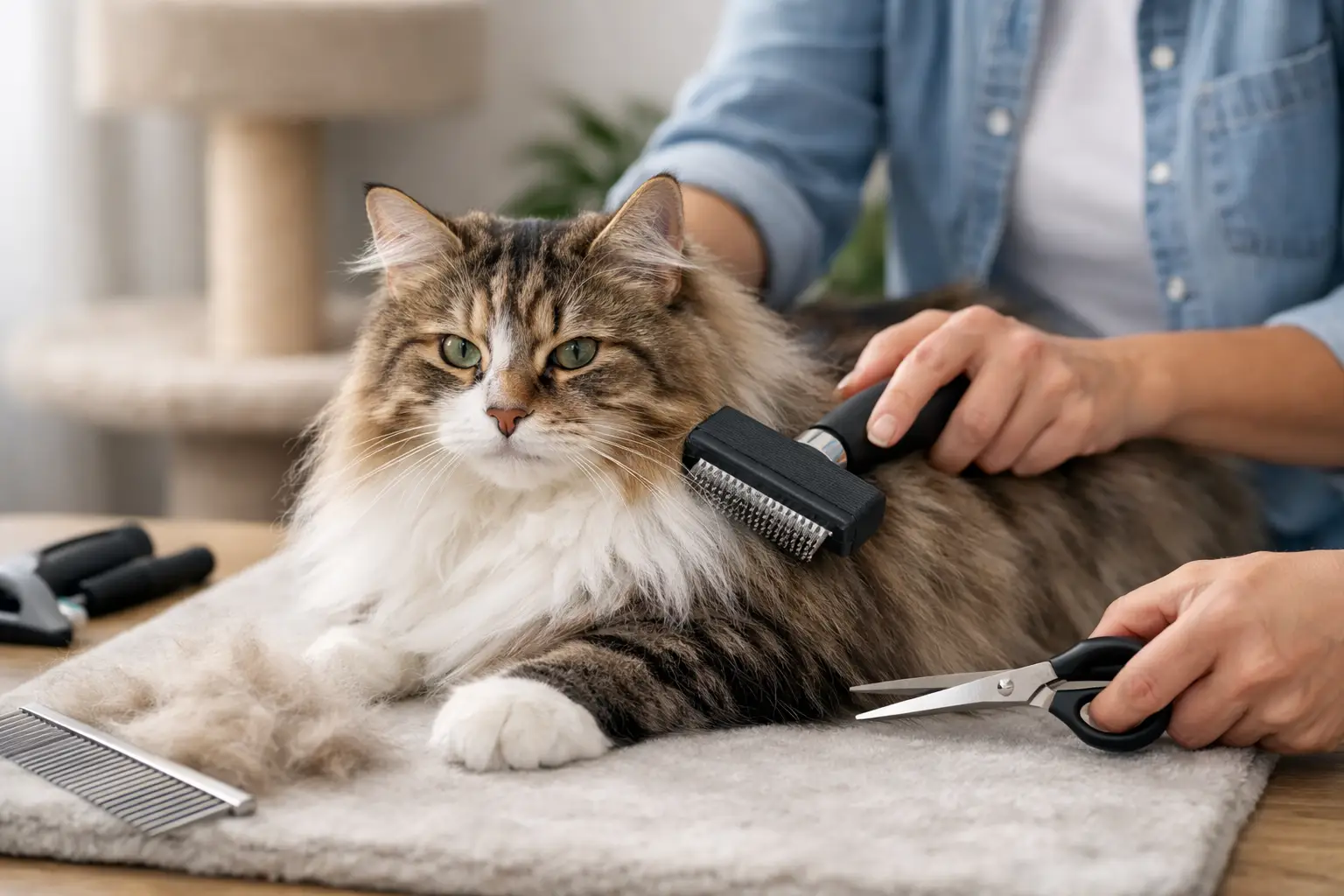How to Groom Long Haired Cats Without Stress