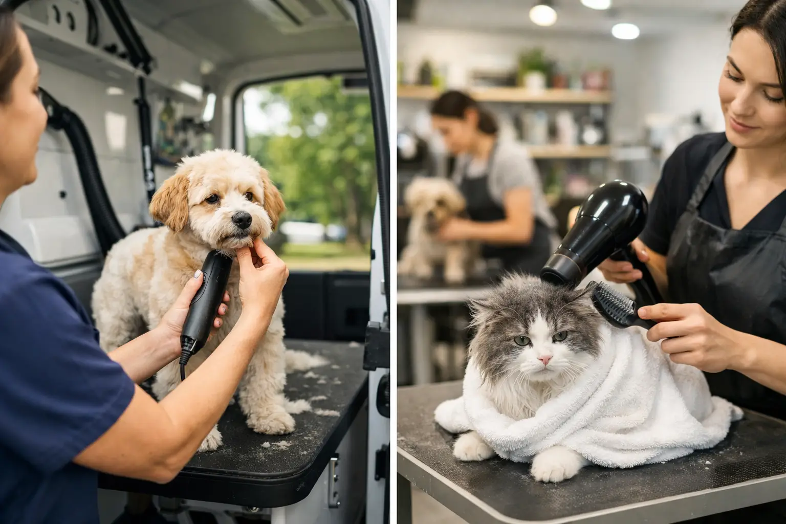 Mobile Grooming Versus Salon Grooming for Pets